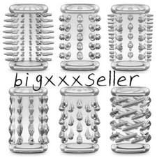 6pcs TPR Transparent Caterpillar Bird Rings Stimulate Delayed Tooth Cover Cage