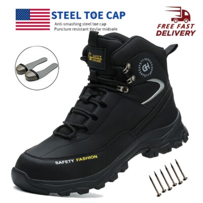 Mens Work Boots Steel Toe boots Safety Shoes Waterproof Indestructible Sneakers