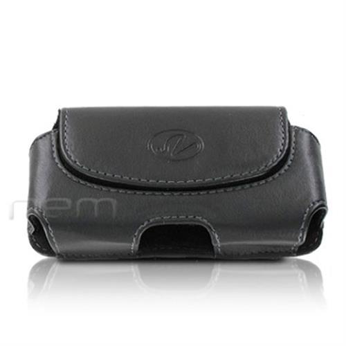 Black Horizontal Leather Clip Side Holster Case Pouch For HTC G1 Google Phone - Picture 1 of 2