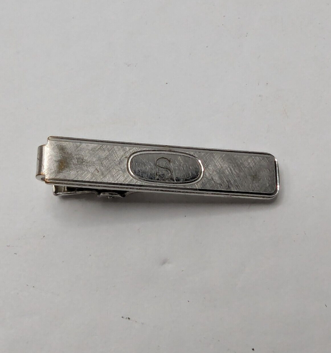 Vintage Tie Clip Silver Tone Anson 1 1/2