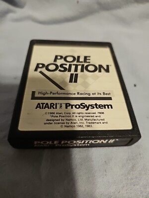 Pole Position II (Atari 7800, 1986)- Tested Working (No Manual)