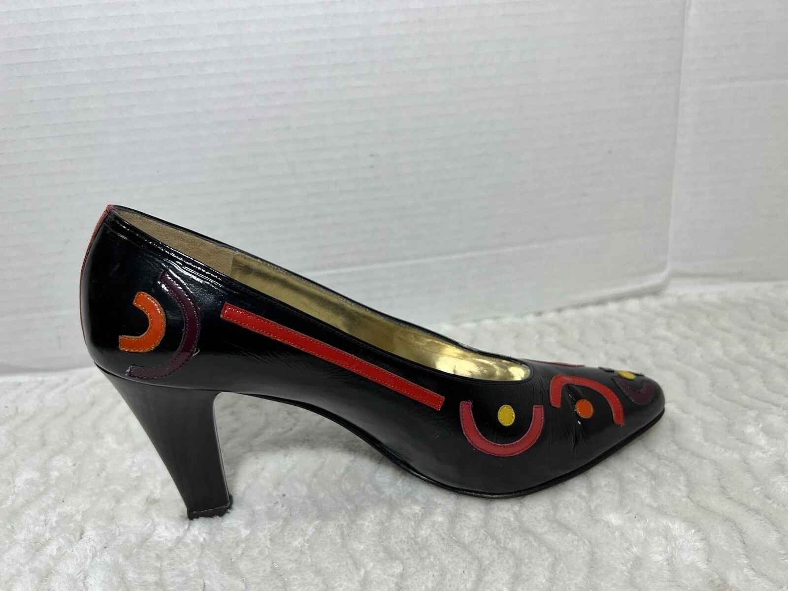 Scarpe Vintage Mario Valentino Tacchi Donna 8.5 LG Multicolore Pelle Made Italy