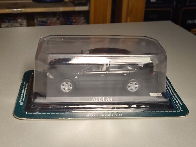 Del Prado 1:43  Audi A4 Limousine  schwarz  mit Sockel  mit OVP (ungeöffnet)