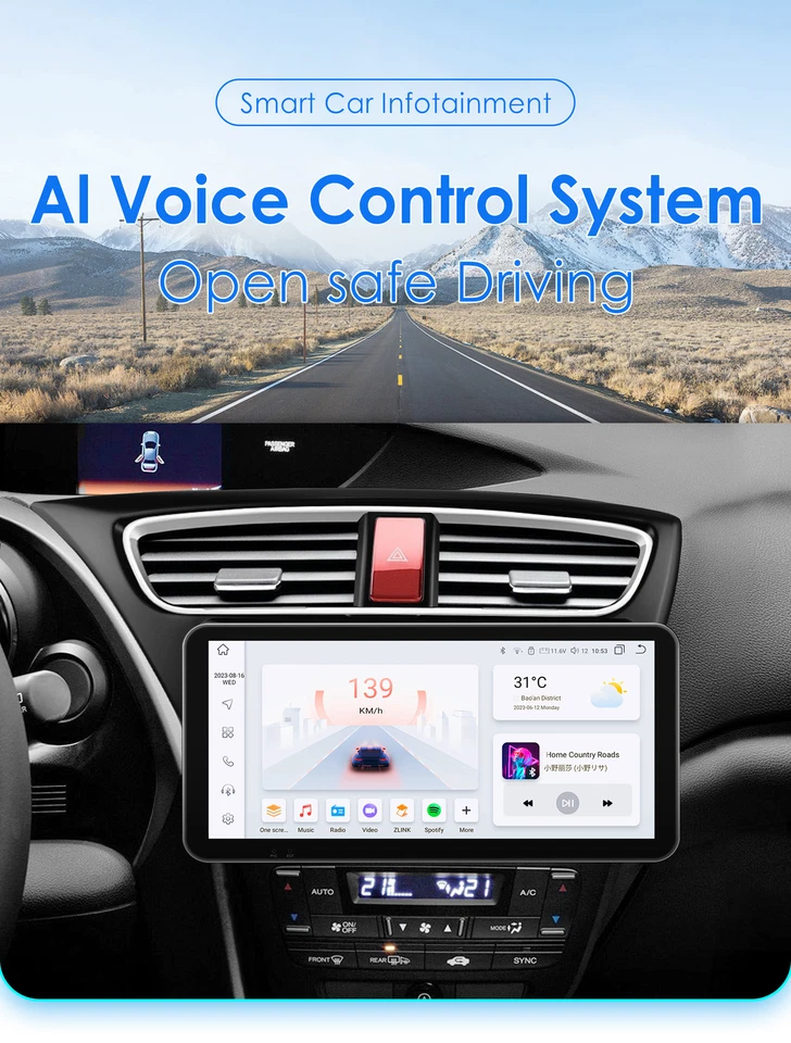 10.33" Für Honda Civic IX 2012-17 Android 128G Autoradio GPS Nav FM Carplay WIFI