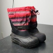 Columbia Girl's Sz 2 Powderbug Plus II Winter Snow Boot Pink/Black