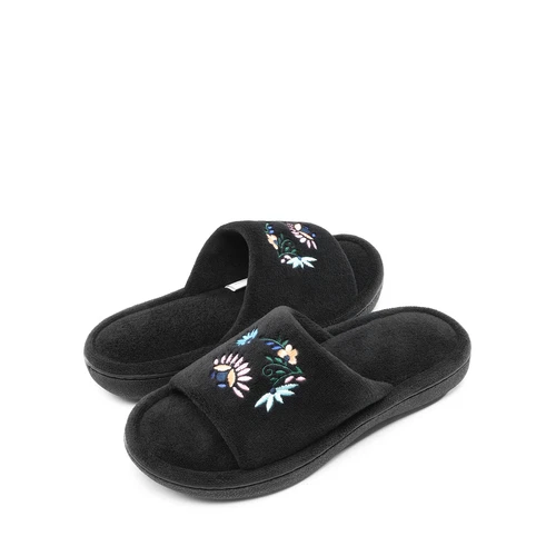 Women Memory Foam Slippers Open Toe Lightweight Comfort Slip On House Slippers - Picture 8 of 29