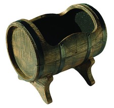 Pflanztrog, Blumentrog, Pflanzkübel in Holzfassoptik, Pflanzeimer, Holzfass