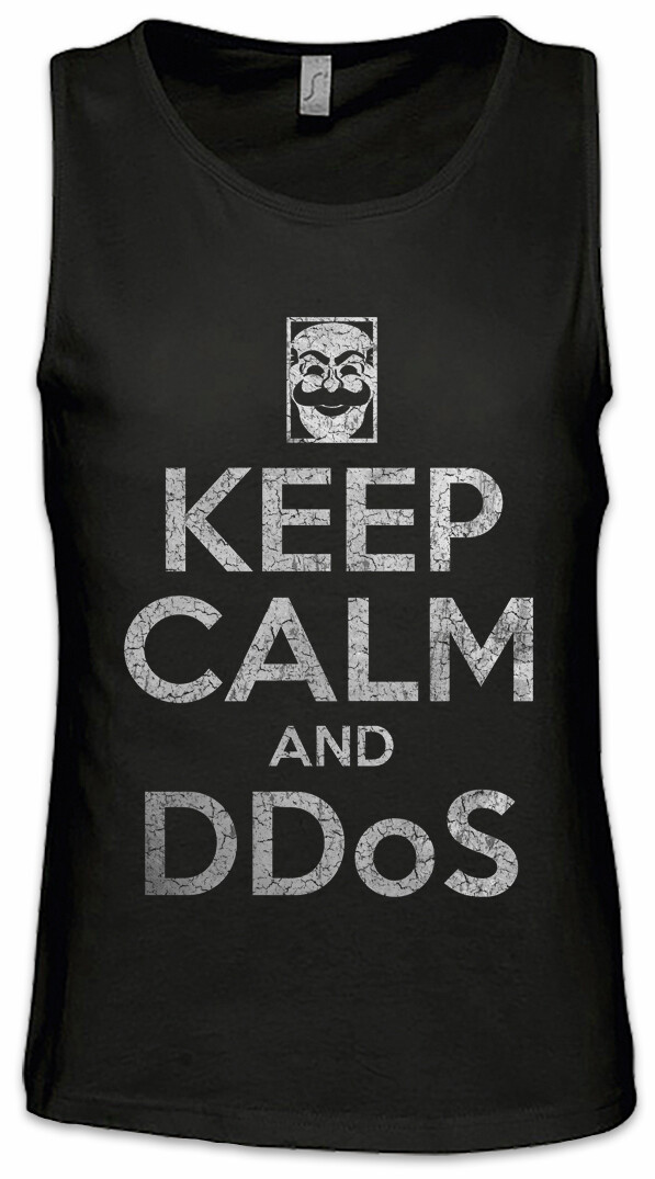 ALTRA Canotta uomo Keep Calm And Ddos informatica informatica PC scienza geek