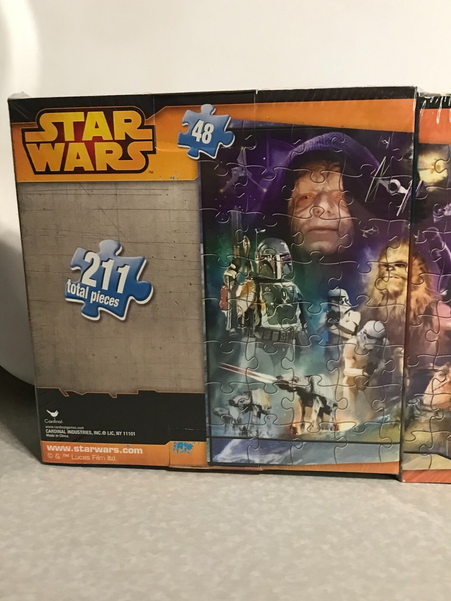 Star Wars 3 Puzzle Panorama Set NIBS 211 Total Pieces
