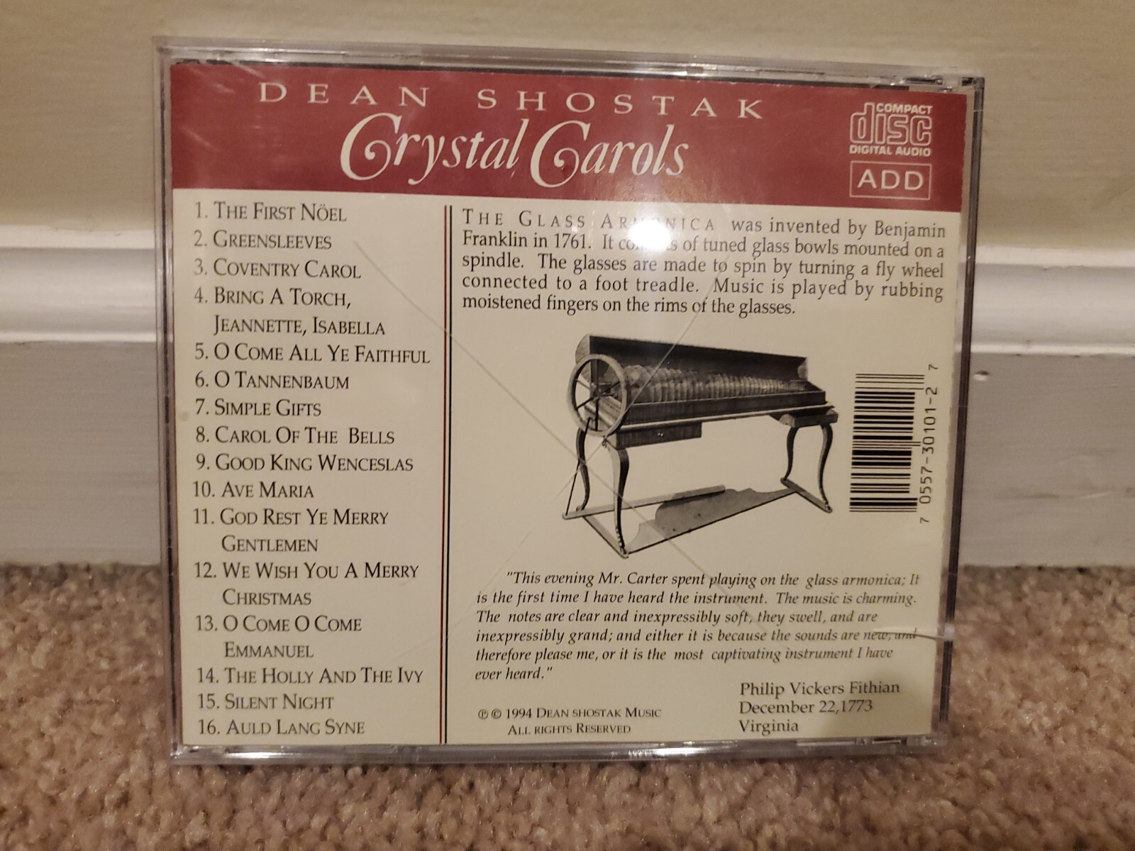 Crystal Carols by Dean Shostak (CD, Dean Shostak Music) 705573010127 eBay