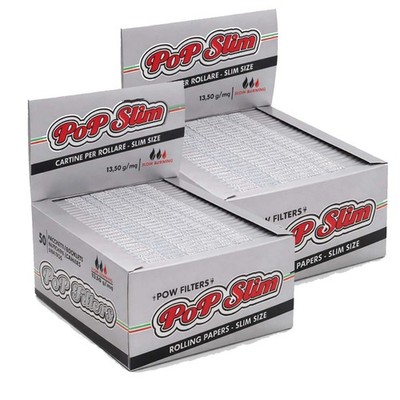 Cartine POP Slim Argento Lunghe Grigie | Totale 100 Libretti Originali
