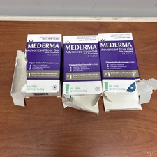 3 Pack of Mederma Advanced Scar Gel 0.7oz Skin Protectant Damaged Box Exp 01/28