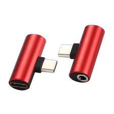 2 Pc Audio Cable Earphone Converter Type-c Convertor Adapter for