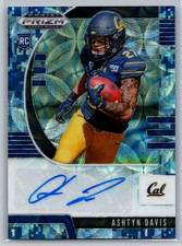 Ashtyn Davis 2020 Panini Prizm Draft Picks Blue Camo Prizm Rookie Auto /25 #216