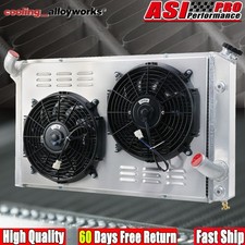 Fit 73-76 Chevy Corvette Stingray C3 5.77.4l Radiator 3-rowshroudelectric Fan