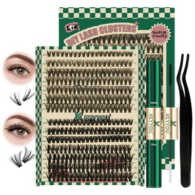 Kit de extensión de pestañas DIY 280 piezas de pestañas individuales