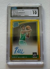 2018-19 Donruss Optic Robert Williams III Rated Rookie Auto /10 Gold #167 CGC 10