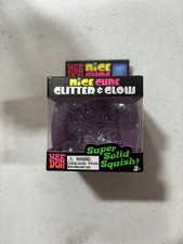 Nee Doh Needoh Nice Ice Cube Glitter Glow Purple Stress Sensory Fidget Toy