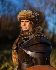 Mytholon Crisso Lederschulter Leder Braun Larp Mittelalter #12231