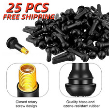 25pcs Tr412 Tubeless Tire Valve Stems Stubby For Atv Lawn Mower Etc. Tr 412