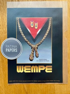 1990 Wempe Schmuck Akzente setzen Vintage Ad Retro Werbung Reklame