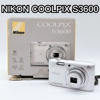 Nikon COOLPIX S3600 シルバー Nikon Coolpix S3600 Silver Old With Box | eBay