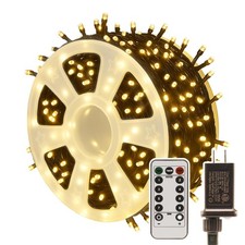 164Ft Christmas String Lights Plug in, 500 Warm White LED Lights with Remote,...