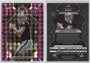 2023 Panini Mosaic Rookies Purple Prizm /49 Aidan O'Connell #281 Rookie RC