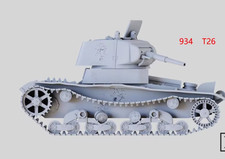 3D Printed 1/72 Soviet T-26 1938 Model Tank Unpainted Model Kit