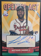 Michael Harris II Gold #OAA-MH 2023 Topps Big League Opening Act /50 Braves RC!