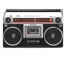 Retro Bluetooth Boombox Cassette Player - Wireless Streaming