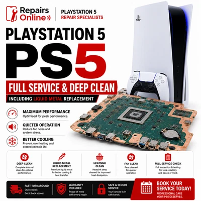 PlayStation 5 PS5 Full Service & Deep Clean Including Liquid Metal Replacement - Image 1 of 4