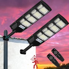 Commercial 1000000LM LED Outdoor Dusk to Dawn Solar Street Light Road Area Lamp