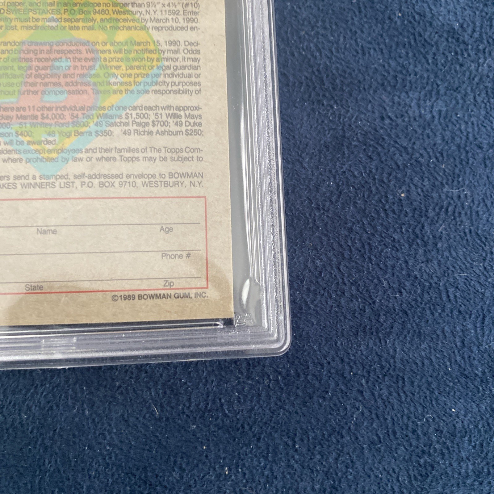 1989 Bowman Jackie Robinson Auto With John Kucks (#9) Last Pitch Made To Jackie view 7