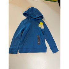 All in Motion Boys Pullover Hoodie Blue XS 4/5 Moisture Wicking Thumbholes NWT
