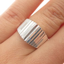 925 Sterling Silver Vintage Mexico Modernist Ring Size 6.5