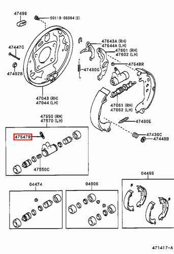 Genuine Yaris NCP11 NCP10 KSP90 KSP130 Rear Drum Brake Cylinder Bleeder Nipple - Picture 7 of 20