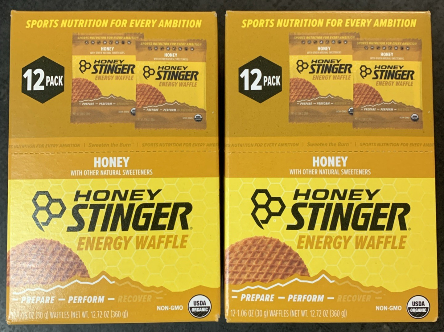 24 Pack Honey Stinger Energy Waffle Honey 1.06oz BULK Sports Nutrition
