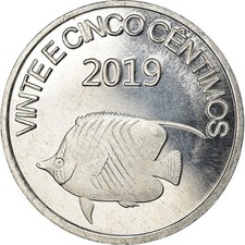 [#785632] Münze, CABINDA, 25 Centimos, 2019, UNZ, Aluminium