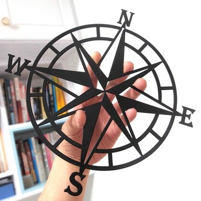 11 Inches Metal Decorative Nautical Compass Wall Decor, Living Room Bedroom