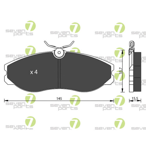 Plaquettes de frein 7 Seven Parts SVP15960 pour Ford auto