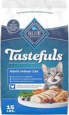 2 Pack - Blue Buffalo Tastefuls Chicken Brown Adult Indoor Dry Cat Food, 15 lb
