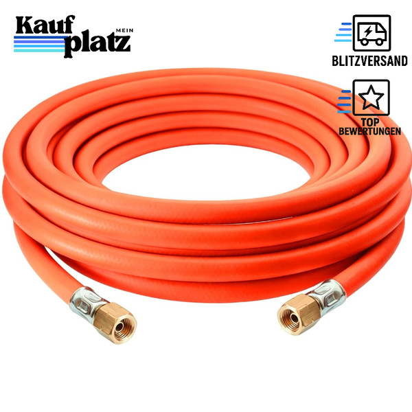 "Gasschlauch 500Cm Mit Schelle 1/4\" FüR Propan Butan G1/4'' X G1/4'' 5M"-image