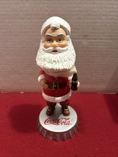 Coca-Cola Hardee’s 2002 Collectible Santa Figurine Bobble Head Holiday with Box
