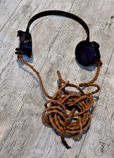 Vintage WWII C-LR Military Headset Bakelite Earcup Untested Militaria Headphones