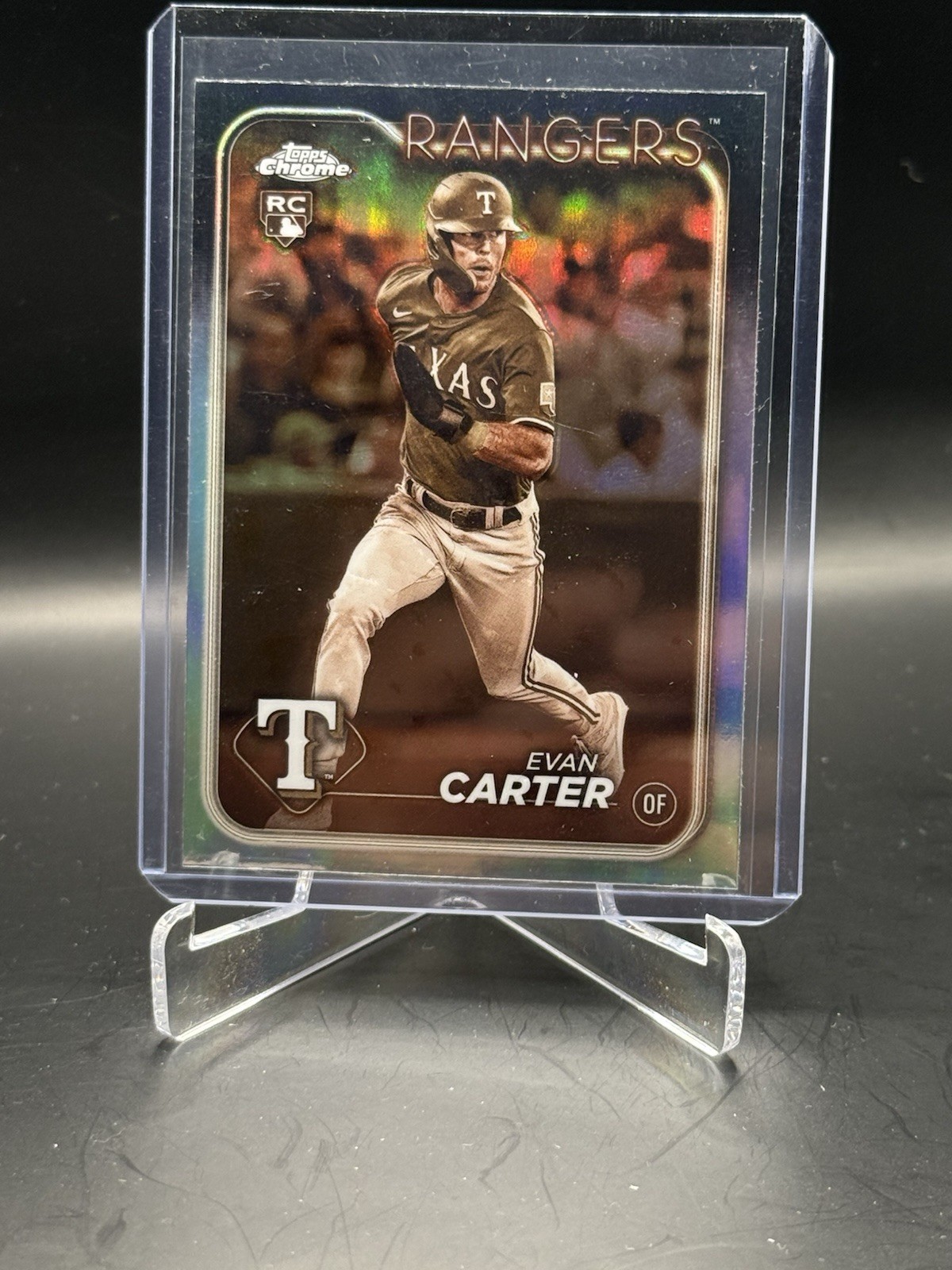 2024 Topps Chrome - Evan Carter #136 Sepia Refractor (RC)