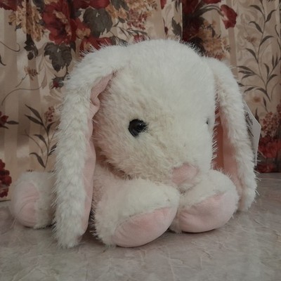 10'' Soft Floppy Huggable Bunny Rabbit Stuffed Animal White NEW