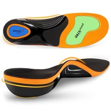 Work Boot Orthotic Insoles, High Arch Support, Plantar Fasciitis Relief, XL