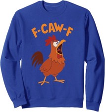 F-Caw-F Quote Rooster Meme Chicken Meme Funny Unisex Crewneck Sweatshirt