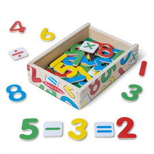 Melissa Doug 37 Wooden Number Magnets in a Box